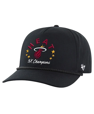 '47 Brand Men's Black Miami Heat Champs Global Star Hitch Adjustable Hat