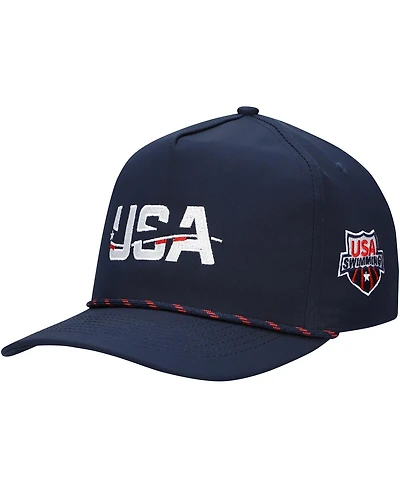 Imperial Men's Navy Usa Swimming the Wrightson Rope Adjustable Hat