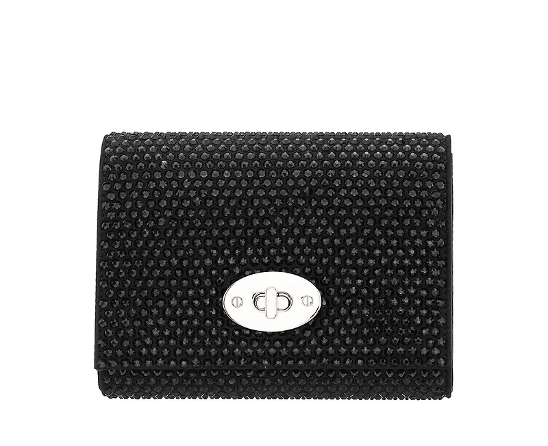 Nina Large Crystal Encrusted Flap Crossbody Bag