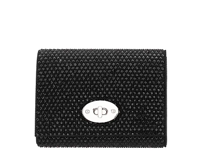 Nina Large Crystal Encrusted Flap Crossbody Bag
