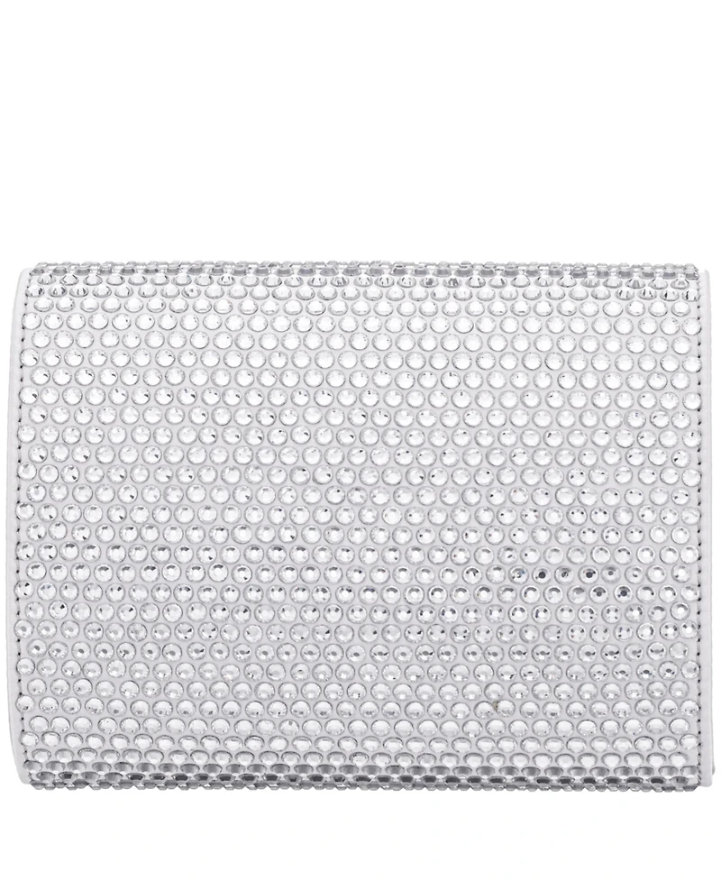 Nina Large Crystal Encrusted Flap Crossbody Bag