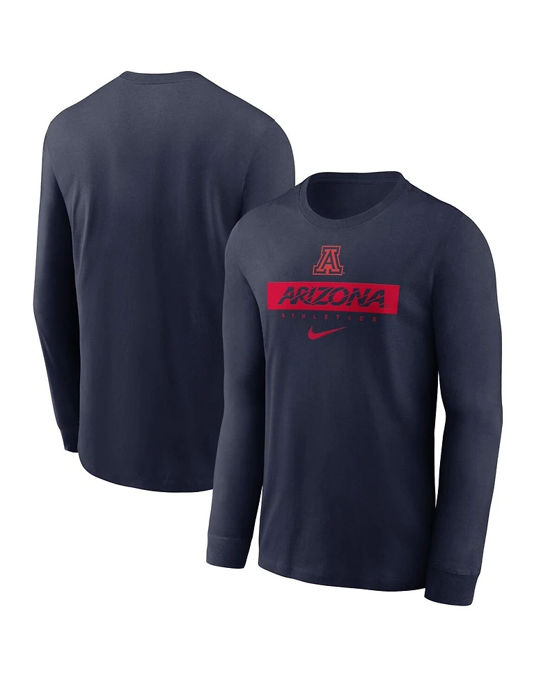 Nike Men's Navy Arizona Wildcats 2024 Sideline Legend Performance Long Sleeve T-Shirt