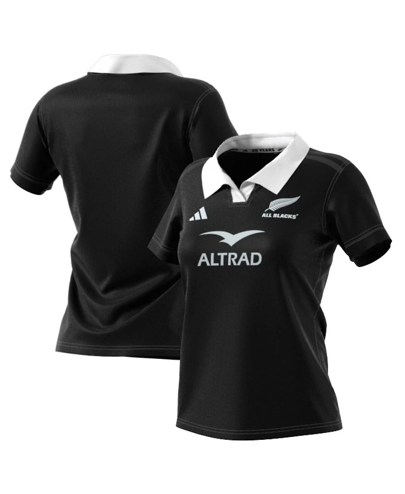 Adidas Women's Black New Zealand Rugby 2024/25 Home Replica Jersey