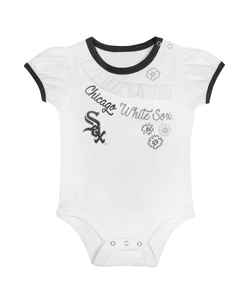 Outerstuff Baby Girls Chicago White Sox Sweet Bodysuit Skirt Set