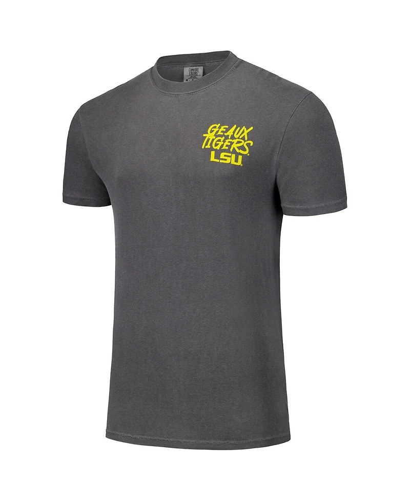 Image One Men's and Women's Black Lsu Tigers Hyper Local Large Mascot Stadium T-Shirt