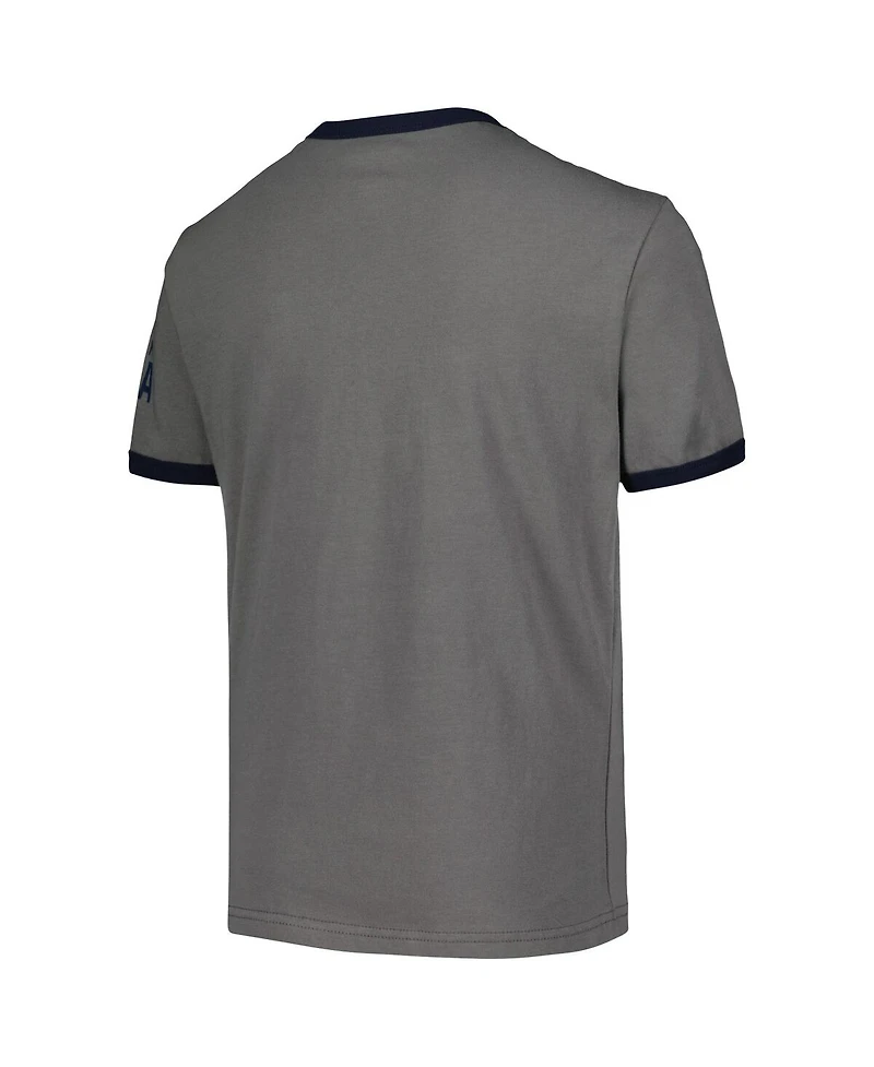 Outerstuff Big Boys and Girls Gray Team Usa Single Arc Ringer T-Shirt