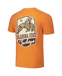 Image One Men's and Women's Orange Oklahoma State Cowboys Hyper Local Cowboy Badge T-Shirt