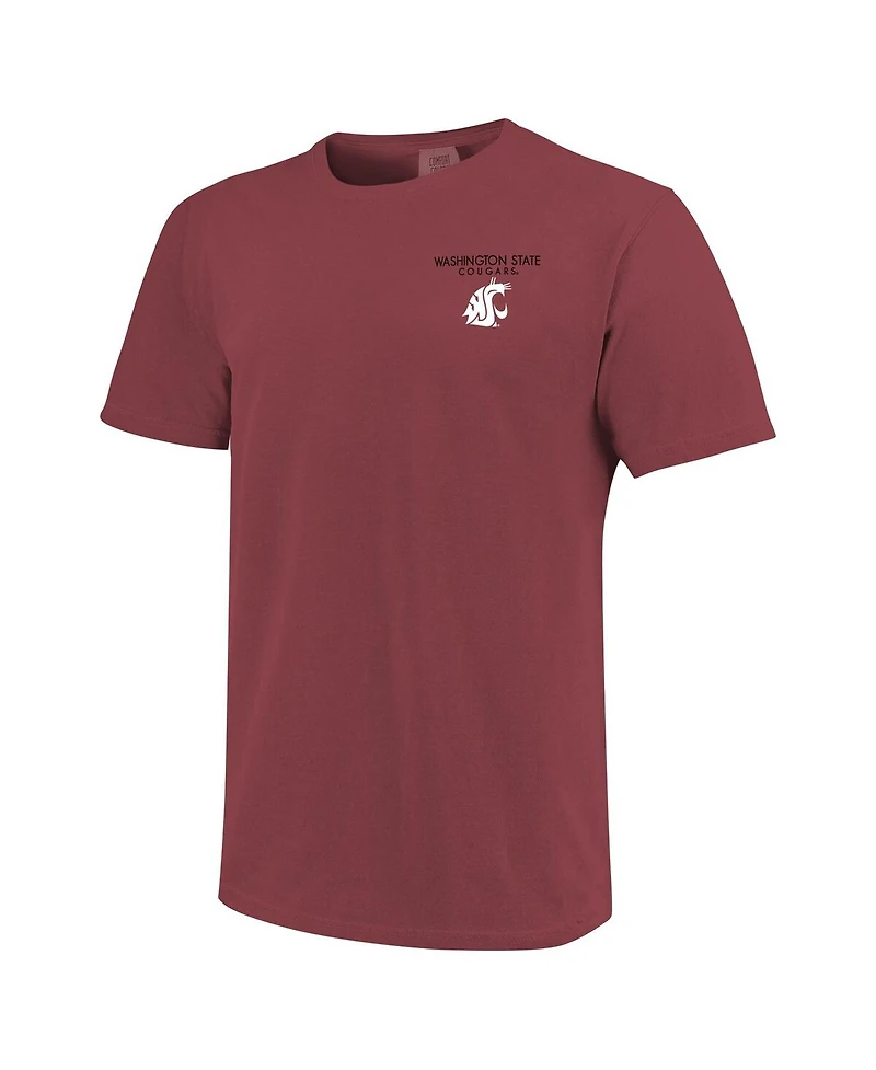 Image One Men's and Women's Crimson Washington State Cougars Scenic Comfort Colors T-Shirt