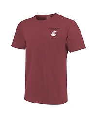 Image One Men's and Women's Crimson Washington State Cougars Scenic Comfort Colors T-Shirt