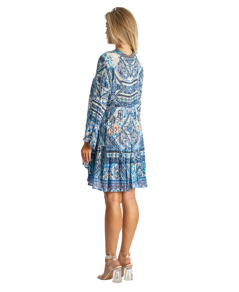 La Moda Clothing Women's Short collared dress