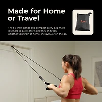 Sunny Health & Fitness Resistance Tube Set, 10-50LBs