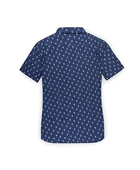 Hope & Henry Mens' Organic Seersucker Short Sleeve Button Down Shirt