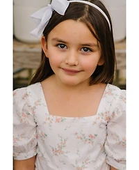 Hope & Henry Big Girls Short Sleeve Puff Sleeve Party Dress