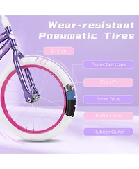 Sugift Kids Bike for Girls, Removable Training Wheels Included, Toddler Bike Bicycle for Kids Ages 4-12 Years Old