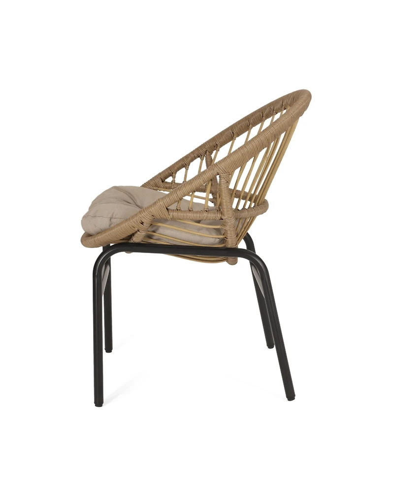 Simplie Fun Wicker Dining Chairs With Cushions (Set Of 2)