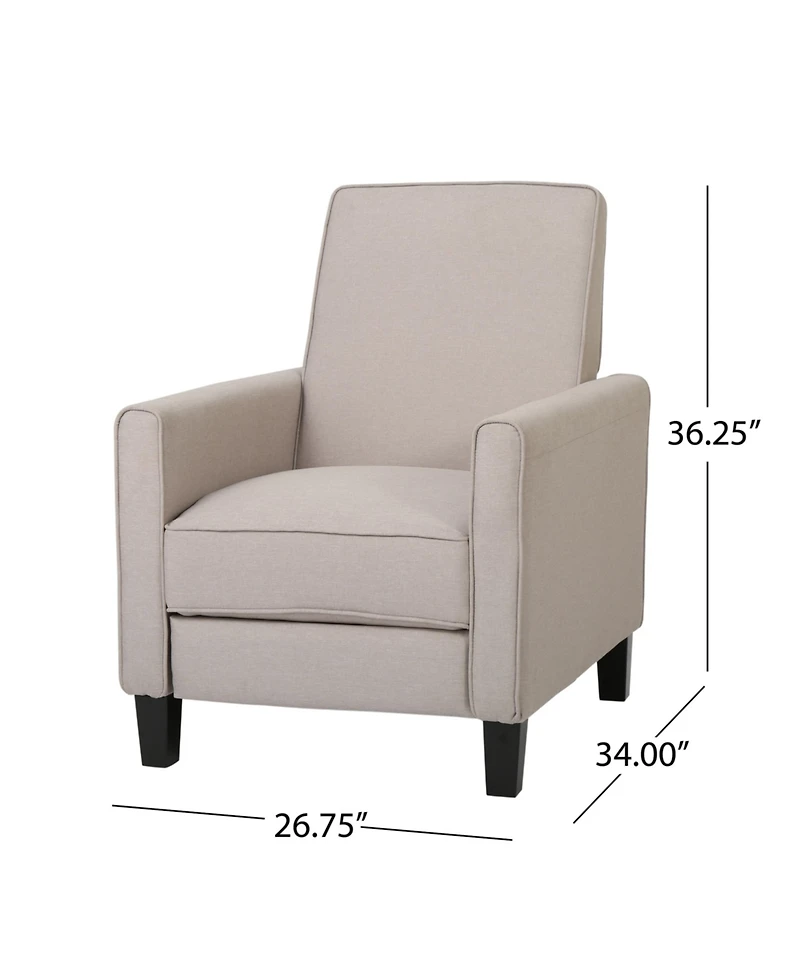 Streamdale Furniture Elegant Floral Push Back Recliner For Comfort And Style