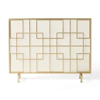 Streamdale Dorothy Modern Single Panel Iron Fireplace Screen