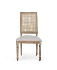 Streamdale Furniture French Country Cane Back Dining Chair With Upholstered Seat
