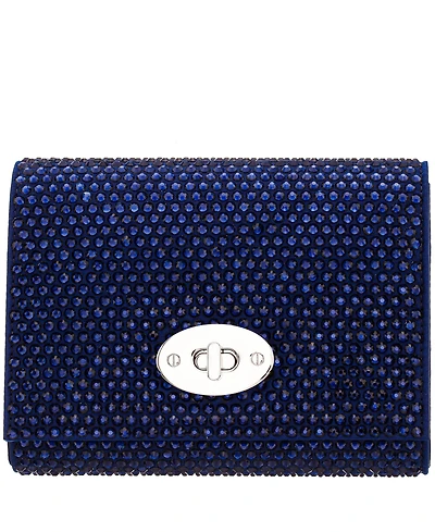 Nina Large Crystal Encrusted Flap Crossbody Bag