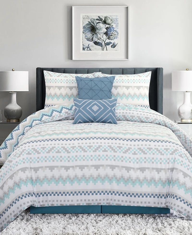 Stratford Park Nereida Geometric 6-Pc. Comforter Set, Queen