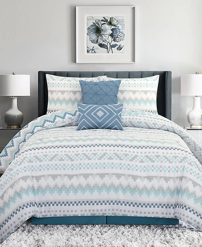Stratford Park Nereida Geometric 6-Pc. Comforter Set, Queen