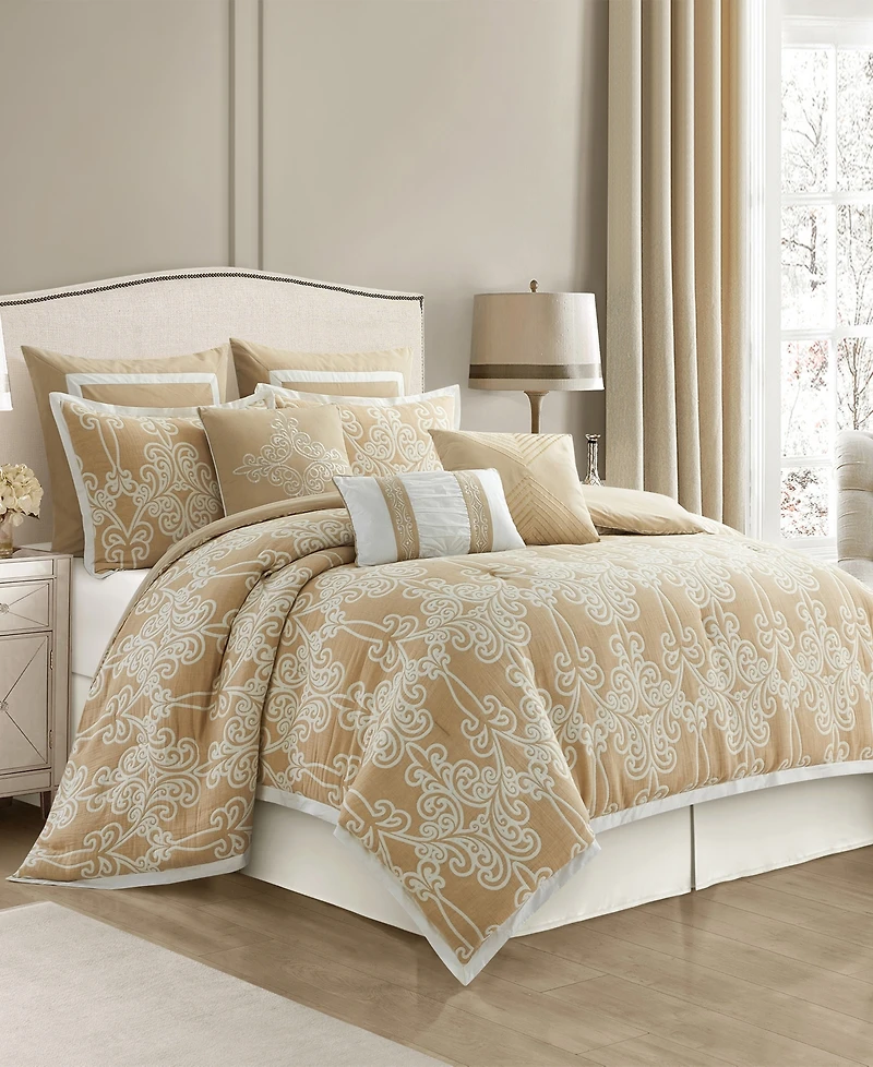Stratford Park Djazira Damask 9-Pc. Comforter Set, Queen