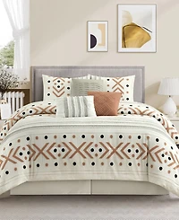 Stratford Park Olga Geometric 7-Pc. Comforter Set, California King
