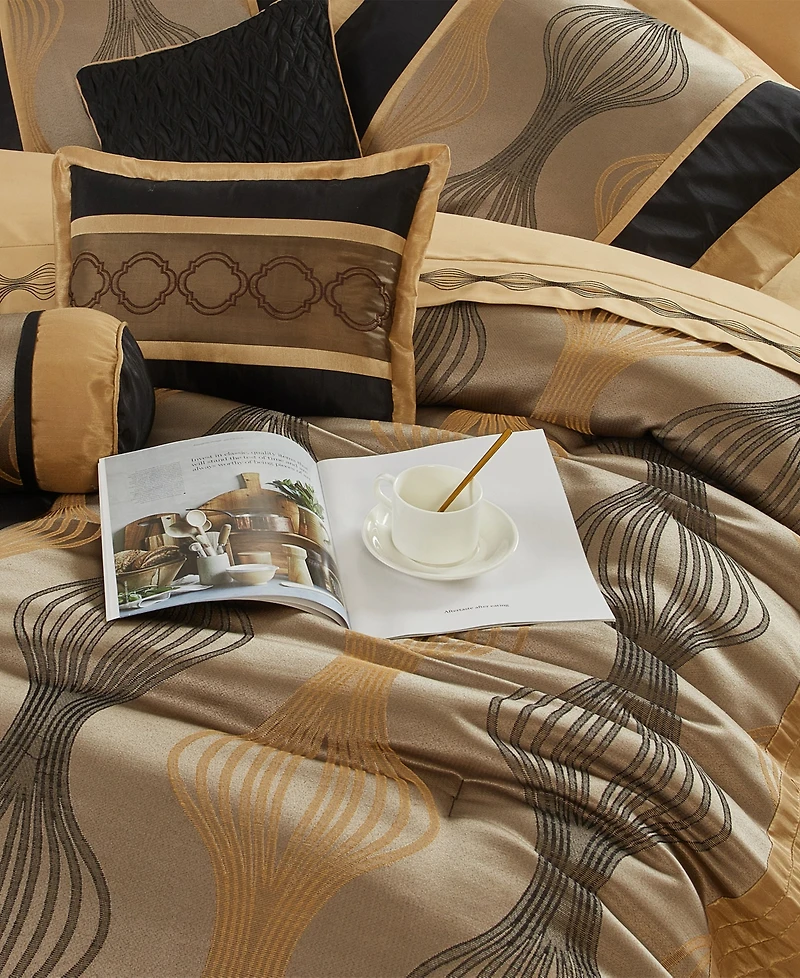 Stratford Park Kath Geometric 15-Pc. Comforter Set, King