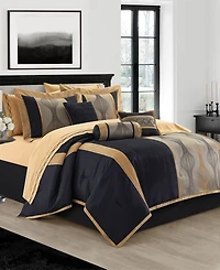 Stratford Park Kath Geometric 15-Pc. Comforter Set, King