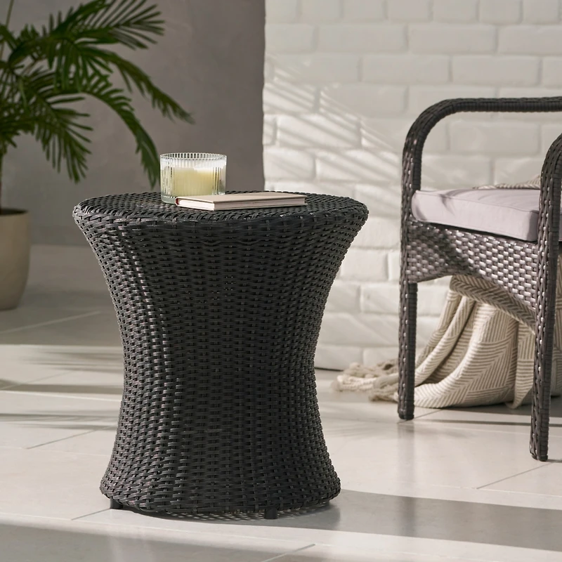 Streamdale Compact Hourglass Side Table For Indoor/Outdoor Use
