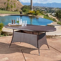 Streamdale Furniture Ramsey Outdoor Oval Wicker Dining Table