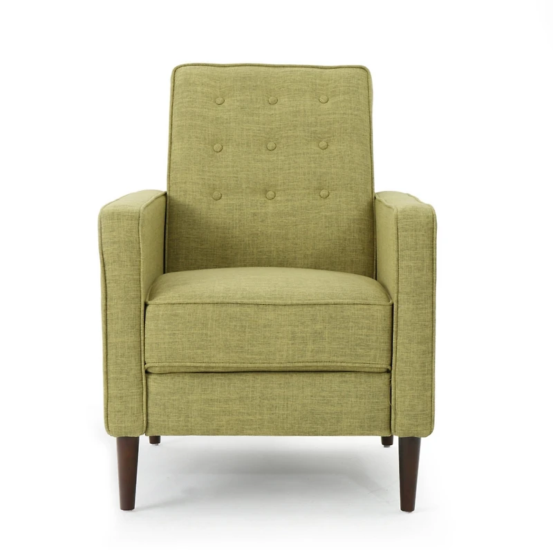 Streamdale Mid-Century Modern Button-Tufted Recliner With Beech Wood Legs