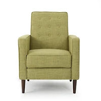 Streamdale Mid-Century Modern Button-Tufted Recliner With Beech Wood Legs