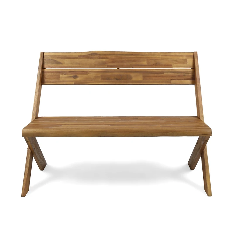 Streamdale Sandblast Acacia Wood Bench With Reclining Backrest