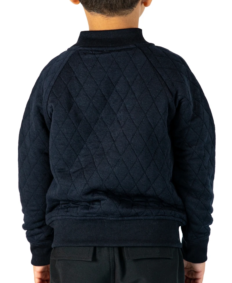 Sovereign Code Big Boys Princeton Quilted Snap Front Varsity Jacket