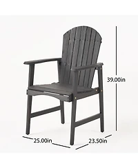 Streamdale Furniture Acacia Wood Adirondack Dining Chairs (Set Of 2)