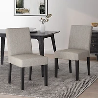 Streamdale Contemporary Upholstered Dining Chair With Tapered Rubberwood Legs