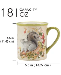 Certified International Woodland Critters Mugs, Set of 4