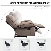 Streamdale Furniture Oversized Push-Back Recliner with Super Soft Fleece