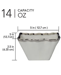 Certified International Regency Square Snack Bowls, Set of 4