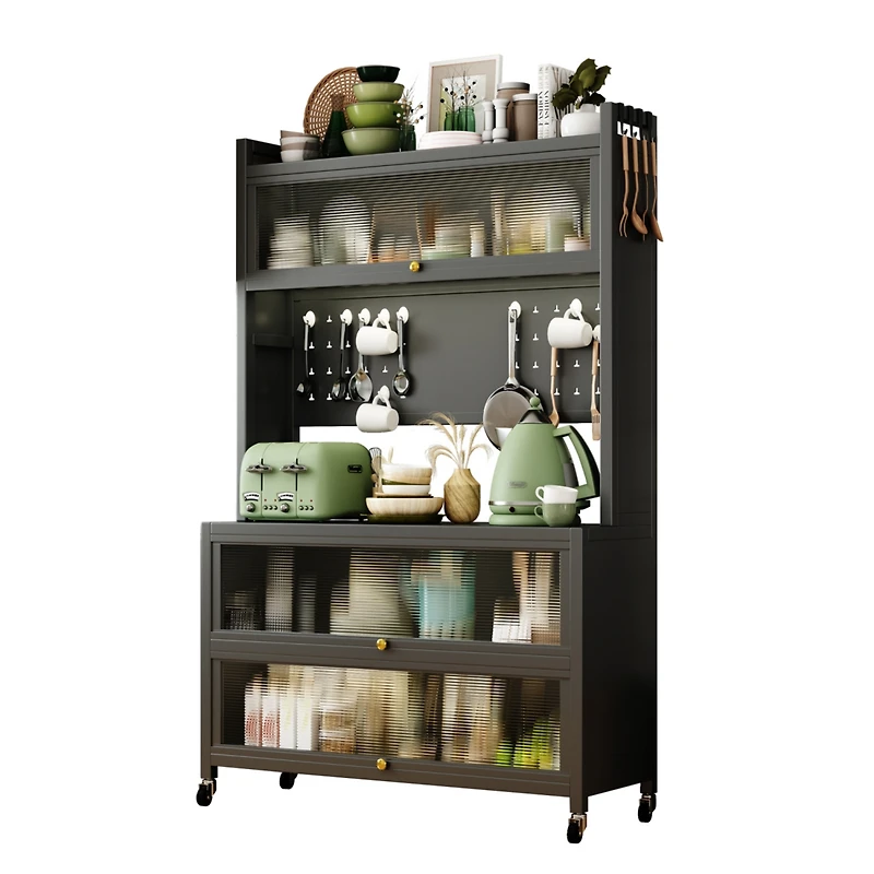 Streamdale Kitchen Storage Cabinet Bakers Rack, Microwave Shelf, Organizer