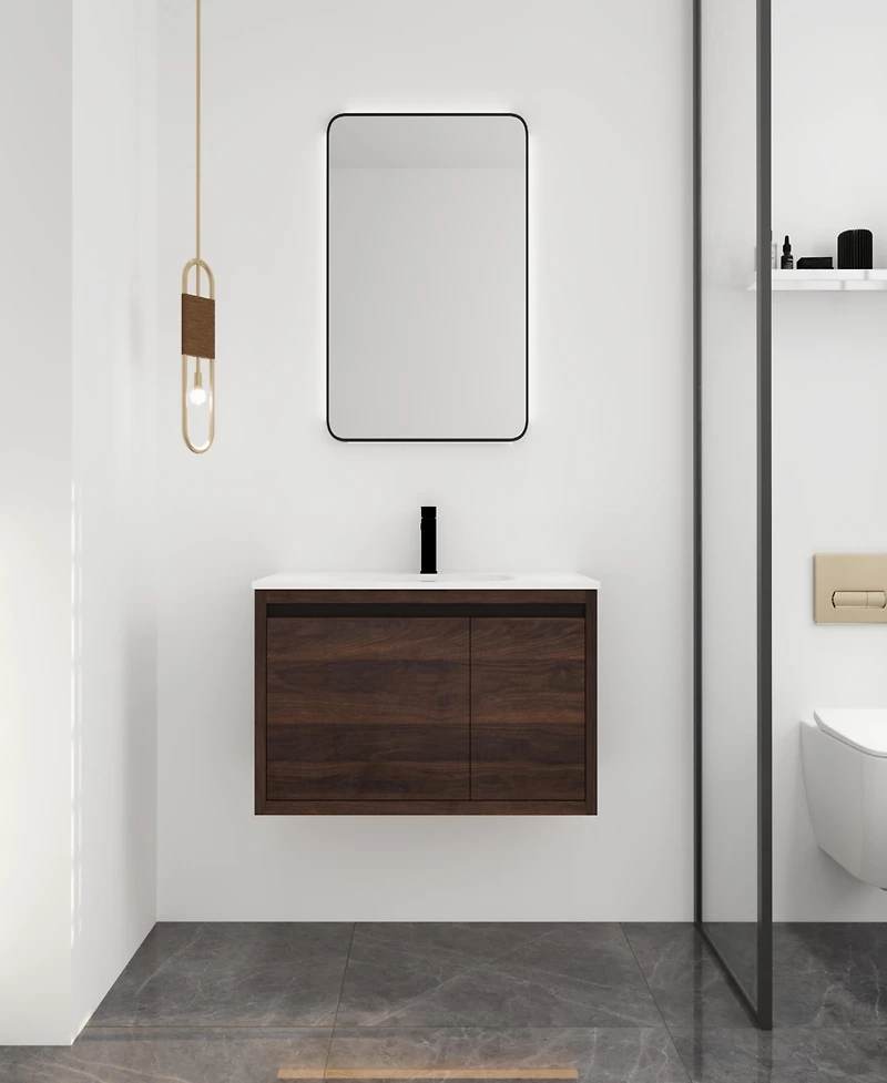 Streamdale 36" Floating Vanity with Gel Sink Ample Storage, Soft-Close, Durable