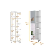 Fm Furniture Los Angeles Linen Cabinet with mirror