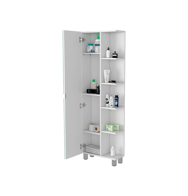 Fm Furniture Los Angeles Linen Cabinet with mirror