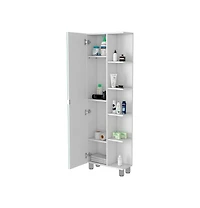 Fm Furniture Los Angeles Linen Cabinet with mirror