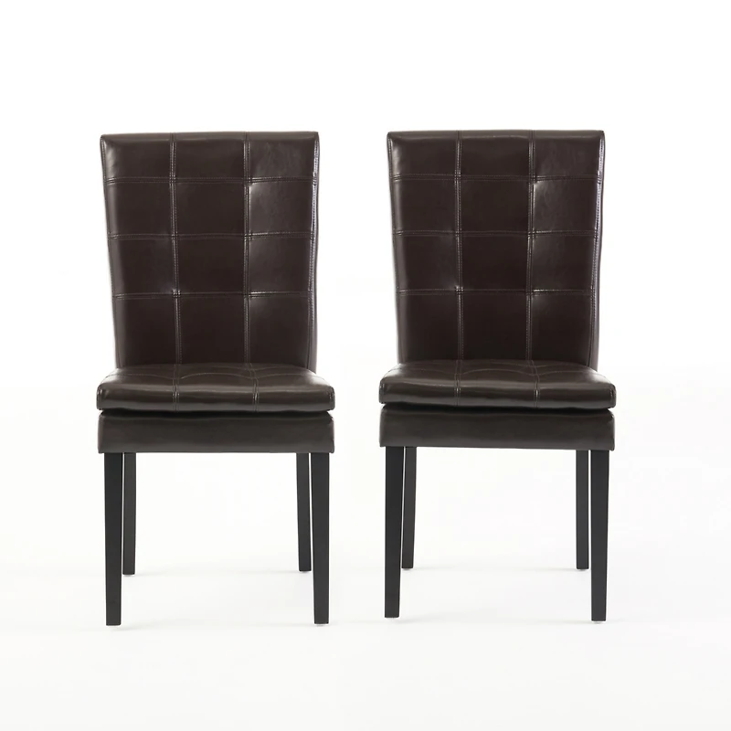 Streamdale Barrington Bonded Leather Tufted Dining Chair