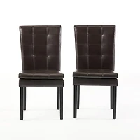 Streamdale Barrington Bonded Leather Tufted Dining Chair