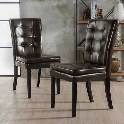 Streamdale Barrington Bonded Leather Tufted Dining Chair