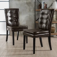 Streamdale Barrington Bonded Leather Tufted Dining Chair