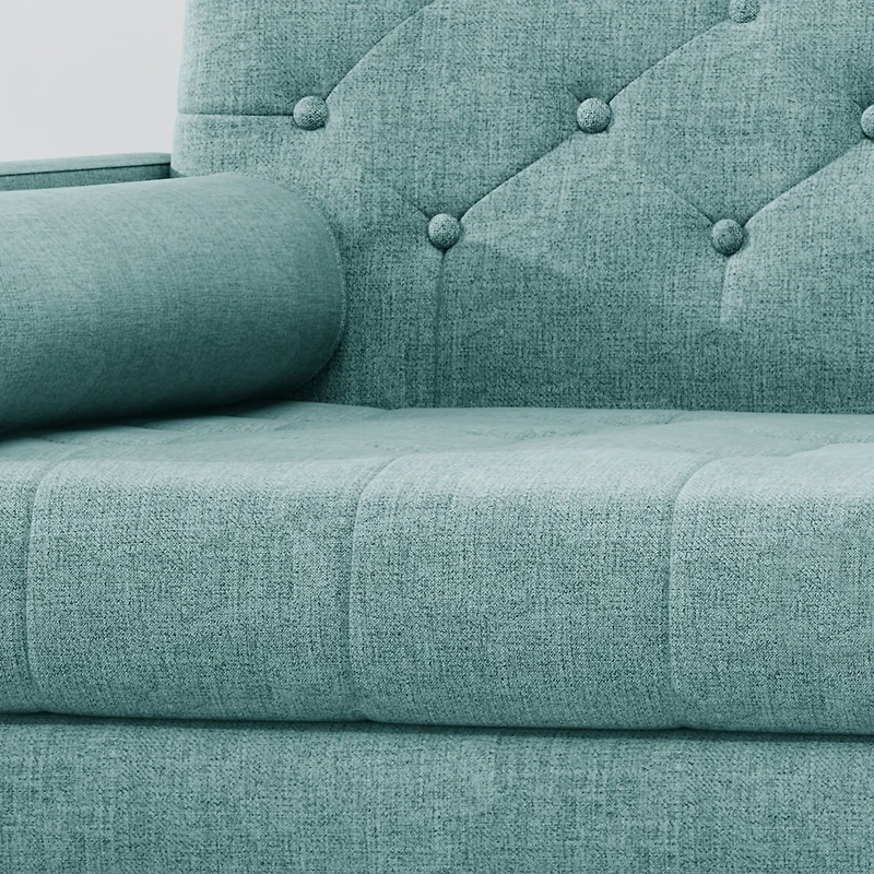 Streamdale Mid-Century Modern Club Chair With Button Tufted Accents